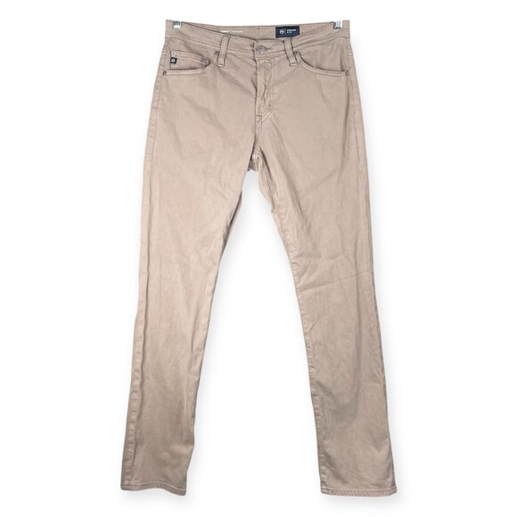 AG Everett Pants Men’s 30x32 Taupe Khaki Slim Straight Stretch Cotton Modern - Picture 2 of 7